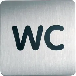 DURABLE Picto Schild WC Zum Ankleben Edelstahl 15 x 15 cm