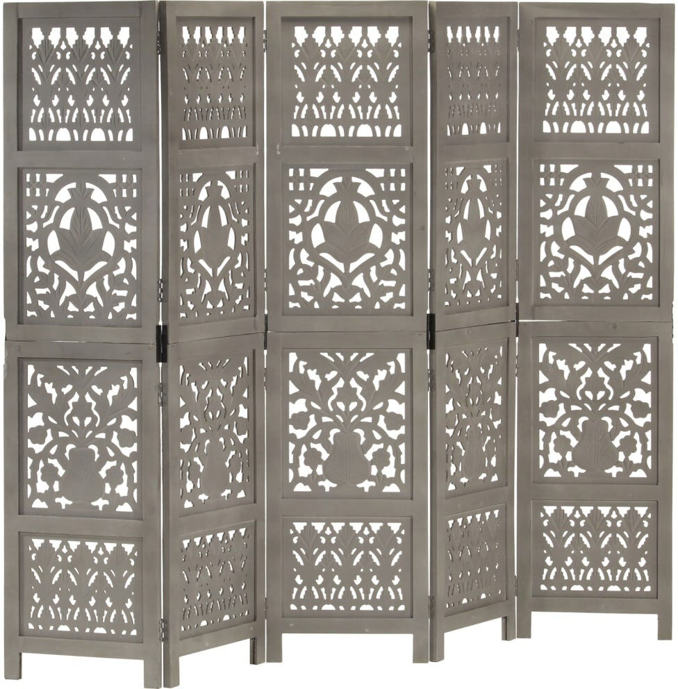 Mistana Blondell 165 cm H Folding Room Divider Grey 165cm H X 200cm W X 2cm D