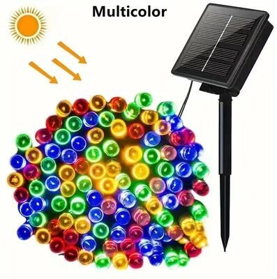 Inspired Finds Solar String Lights Outdoor 8 Mode Twinkle Fairy Lights With Waterproof Solar Power rgb 39.37ft 100 Led