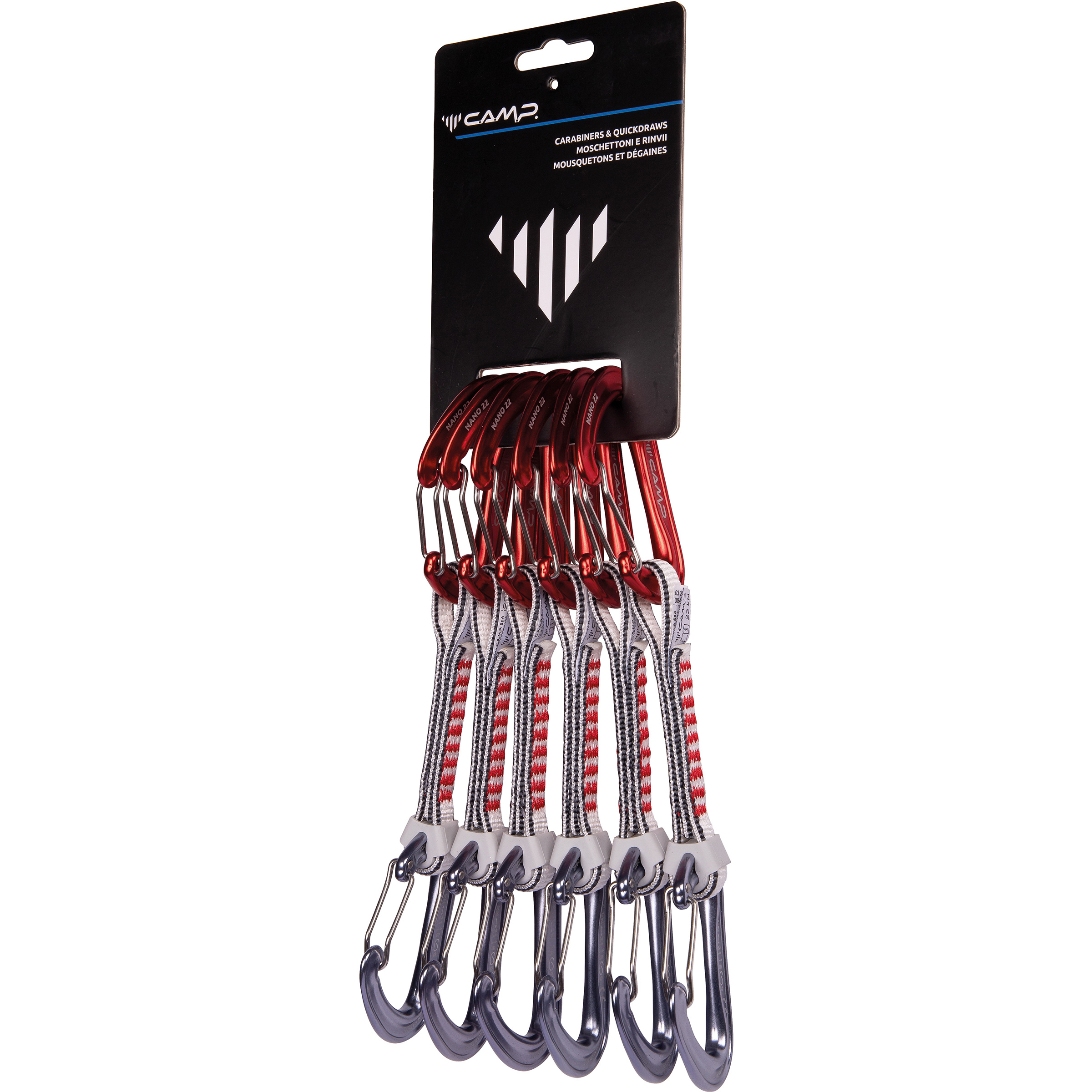 Camp Nano 22 Express KS Expressset 6er Pack Express-Sets rot Größe 12CM Sportklettern