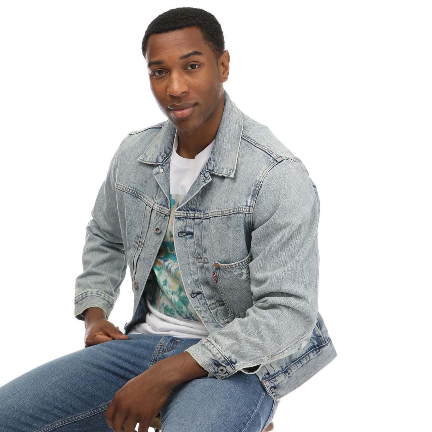 Levis Katoenen truckerjack voor heren (Denim)