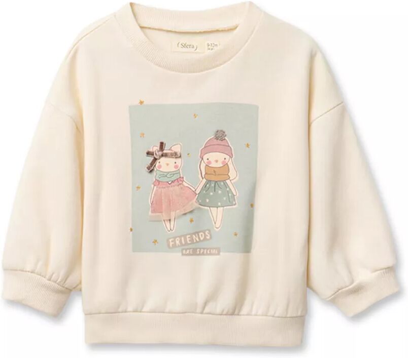 Sfera - Sweatshirt, 12 Monate, Ecru