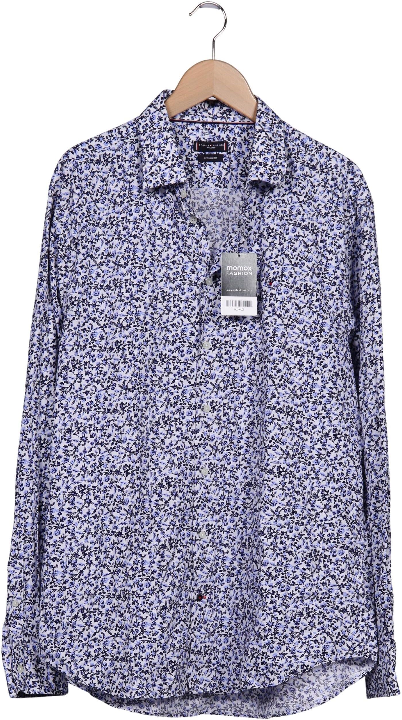 Tommy Hilfiger Tailored Herren Hemd, Mehrfarbig, Gr. 45, Baumwolle - Second Hand