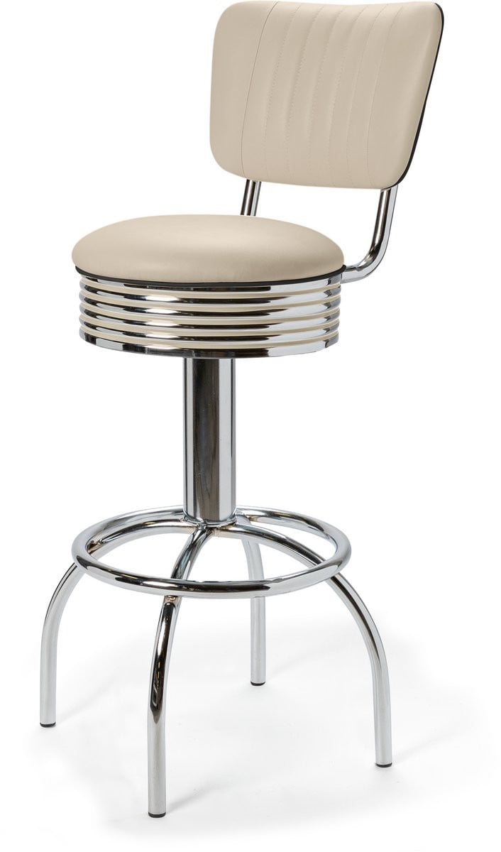 Comet Barstool met rugleuning BP 77 Chrome