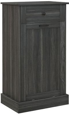 Kodotan sofa Kitchen Tilt Out Trash Bin Cabinet Free Standing Recycling Cabinet Trash Can Holder With Drawer, Charcoal Gray