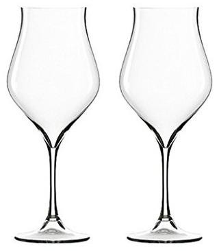 Set van 2 mondgeblazen hittebestendige wijnglazen van 580 ml