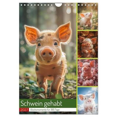 Schwein gehabt (Wandkalender 2027 DIN A4 hoch), CALVENDO Monatskalender