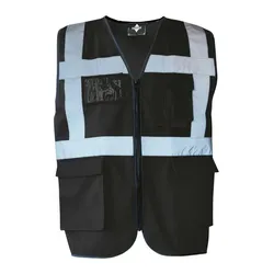 Korntex Unisex Multifunktionsweste Warnschutz-Weste KXMF black 5XL