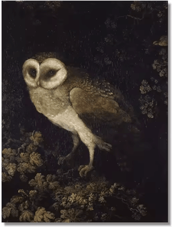 Inspire Picks Vintage Owl Wall Art Moody Cottagecore Dark Academia Nature Canvas Print 2 20x25 Cm No Frame