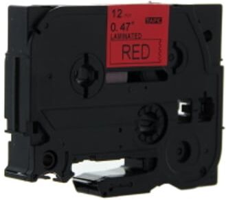 Q-Nomic TZe-431 cinta 12mm texto negro sobre rojo (8M)