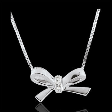 Edenly Collier Schleife Carlotta - WeiÃŸgold