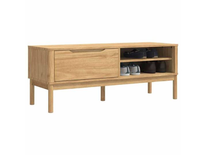 Soldes Moment Banc d'entrée(1 pc) - YUYUE - Montage Facile - Banquette/Coffre de couloir avec tiroir FLORO Cire marron 115x40x45cm