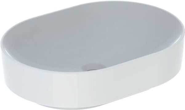 Geberit VariForm Aufsatzwaschtisch 500774002 55x40cm, ohne Hahnloch, Überlauf, elliptisch, weiß KeraTect