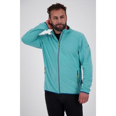 Fleecejacke DEPROC ACTIVE "KIRKVALE II MEN", Herren, Gr. S, blau, Fleece, 100% Polyester, bequem hüftbedeckend, gerader Abschluss mit Gummizug, Jacken Fleecejacke, weiche Fleecejacke in traditioneller Optik