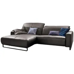 ECKSOFA YORK Anthrazit Leder