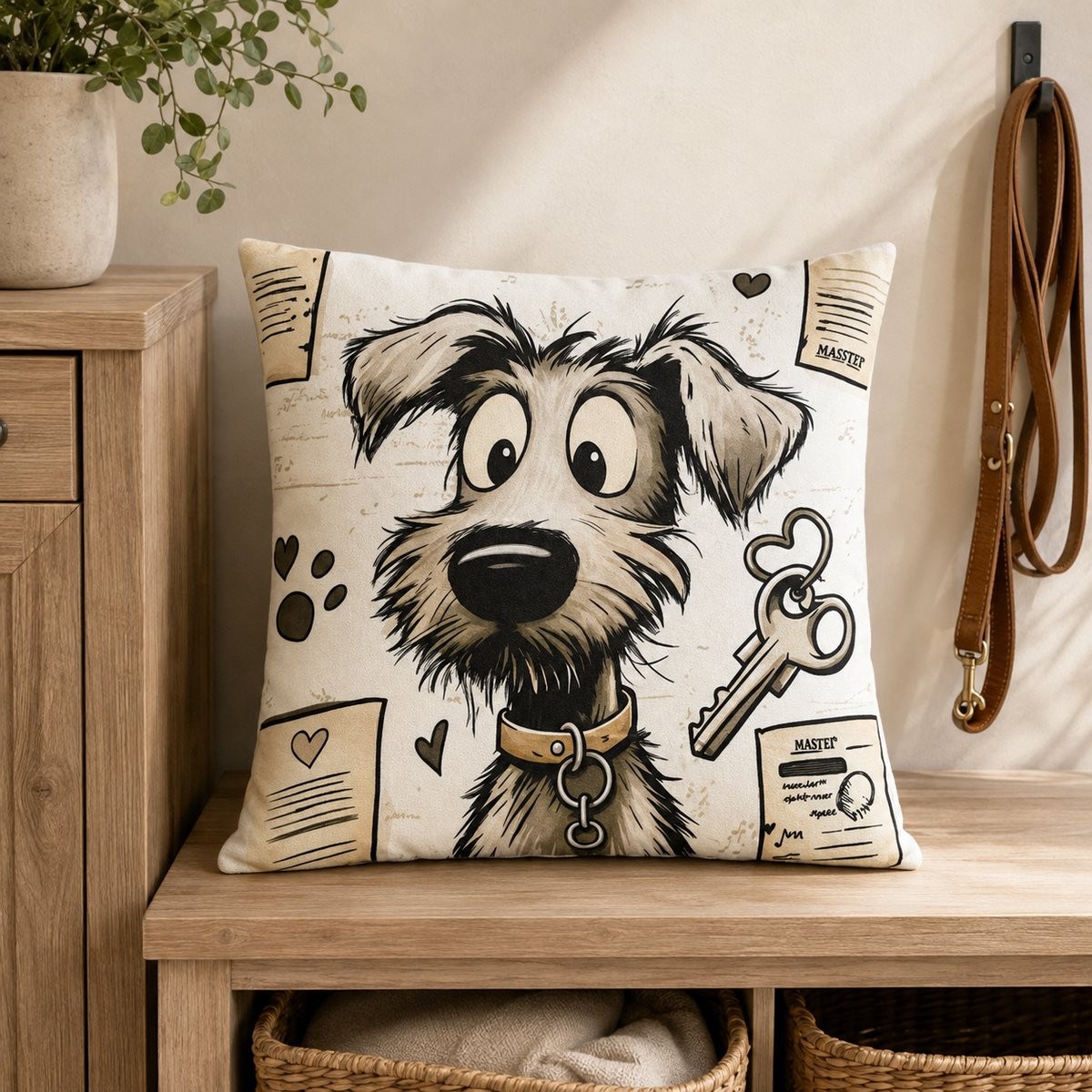 Scruffy Pals Collection Kussenhoes 40 x 40 cm