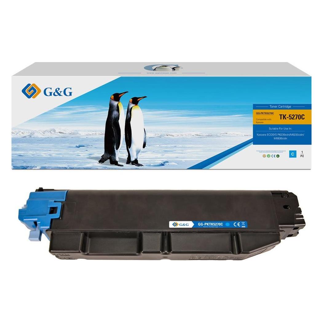 G&G Toner kompatibel mit Kyocera TK-5270C (20819)
