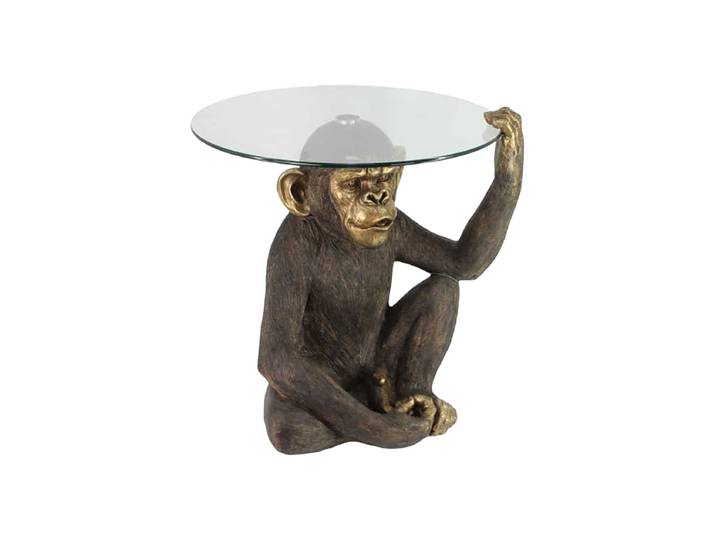 Design Beistelltisch „King Ape“ Braun, Gold Invicta Interiors