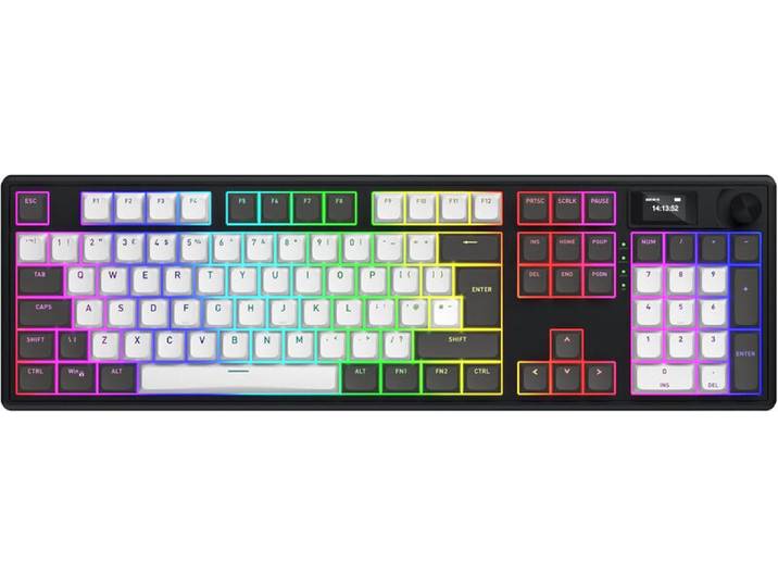 Hator Clavier Gamer sans fil magnétique Skyfall 100 Pro RGB - AZERTY - Noir/Gris