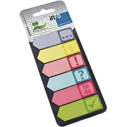 inFo Haftmarker 150 Blatt gesamt, Papier, 55 x 18 mm mehrfarbig, 5.5x1.8 cm