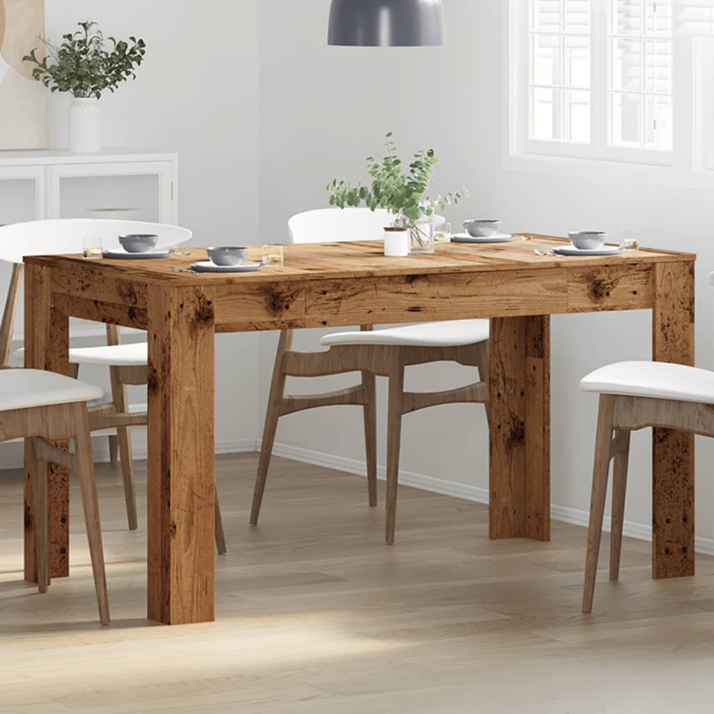 17 Stories Gille Dining Table Old Wood/Old Wood