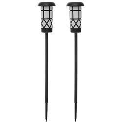 LUMIDA Garden 2 Solar-Gartenfackeln Flamm-Effekt Bambus-Optik ca. 93x14cm