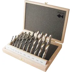 Fisch, Bohrereinsatz, Holzspiralbohrer Satz HSS Profi 11-tlg. 4-16mm R (10 Millimeter, 12 Millimeter, 14 Millimeter, 15 Millimeter, 16 Millimeter, 4 Millimeter, 5 Millimeter, 6 Millimeter, 7 Millimeter, 8 Millimeter, 9 Millimeter)