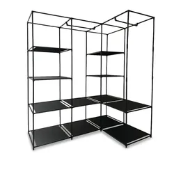Relaxdays Eckschrank Schwarz