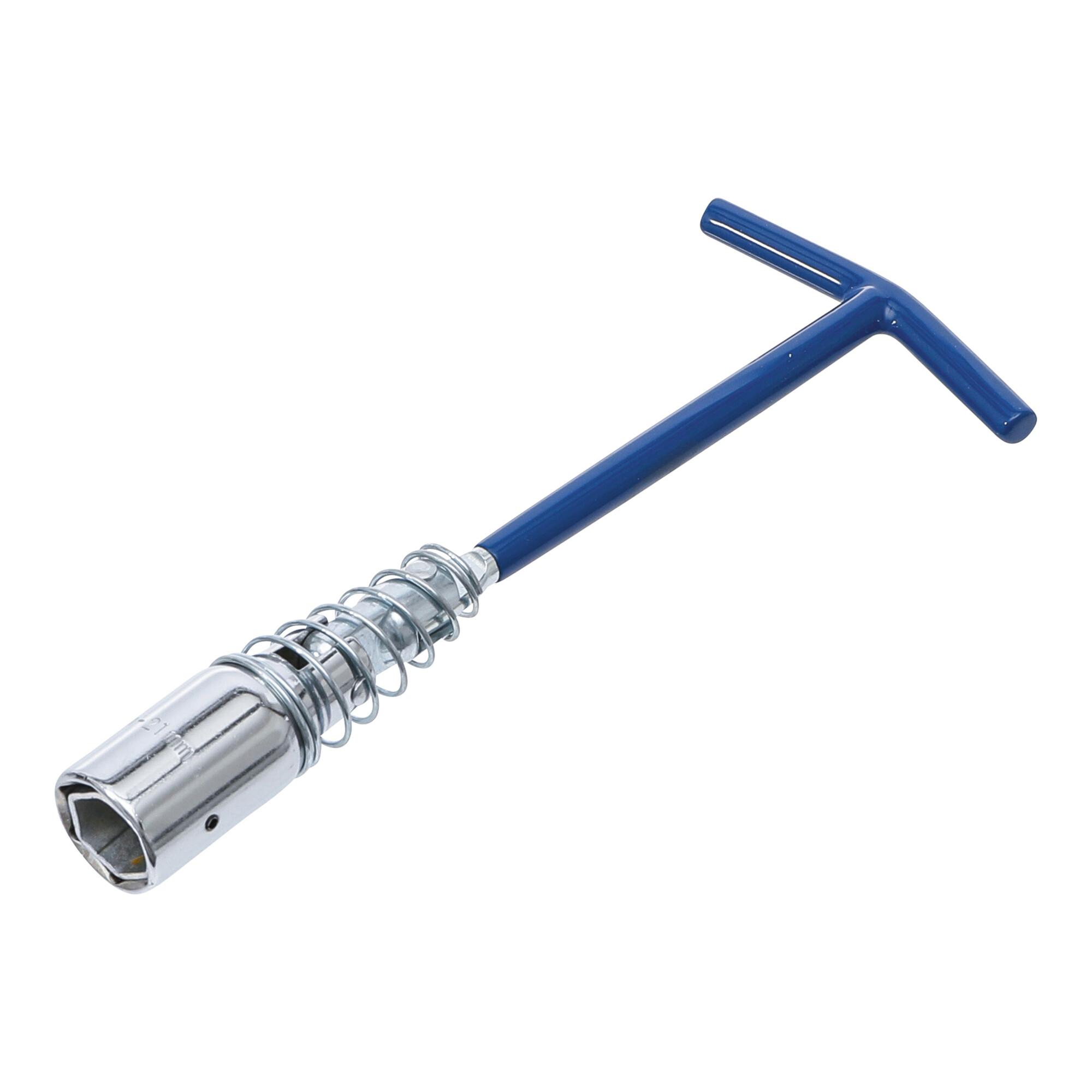 BGS Do it yourself Zündkerzenschlüssel mit T-Griff, Gelenkfeder Sechskant SW 16 mm / SW 21 mm (142)