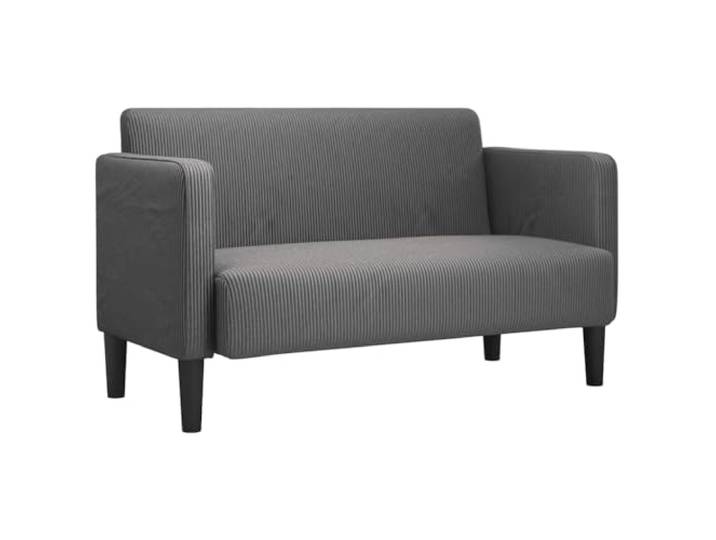 vidaXL Zweisitzer-Sofa Dunkelgrau 109 cm Cordstoff