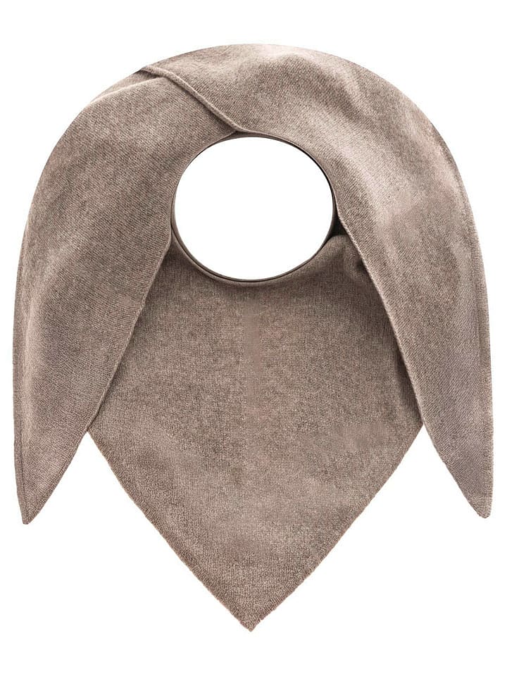 Zwillingsherz Kaschmir-Dreieckstuch in Taupe - (L)174 x (B)70 cm - onesize