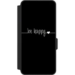 Nivocase Klapphülle für Xiaomi Redmi Note 14 5G Handyhülle aus Kunst Leder NIVOflip schwarz Glück Sprüche (Xiaomi Redmi Note 14 5G), Smartphone Hülle, Schwarz