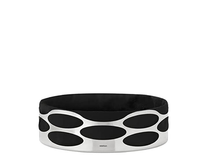 Stelton x-28-3 Embrace Brotschale, Edelstahl, schwarz , 23 x 23 x 7 cm