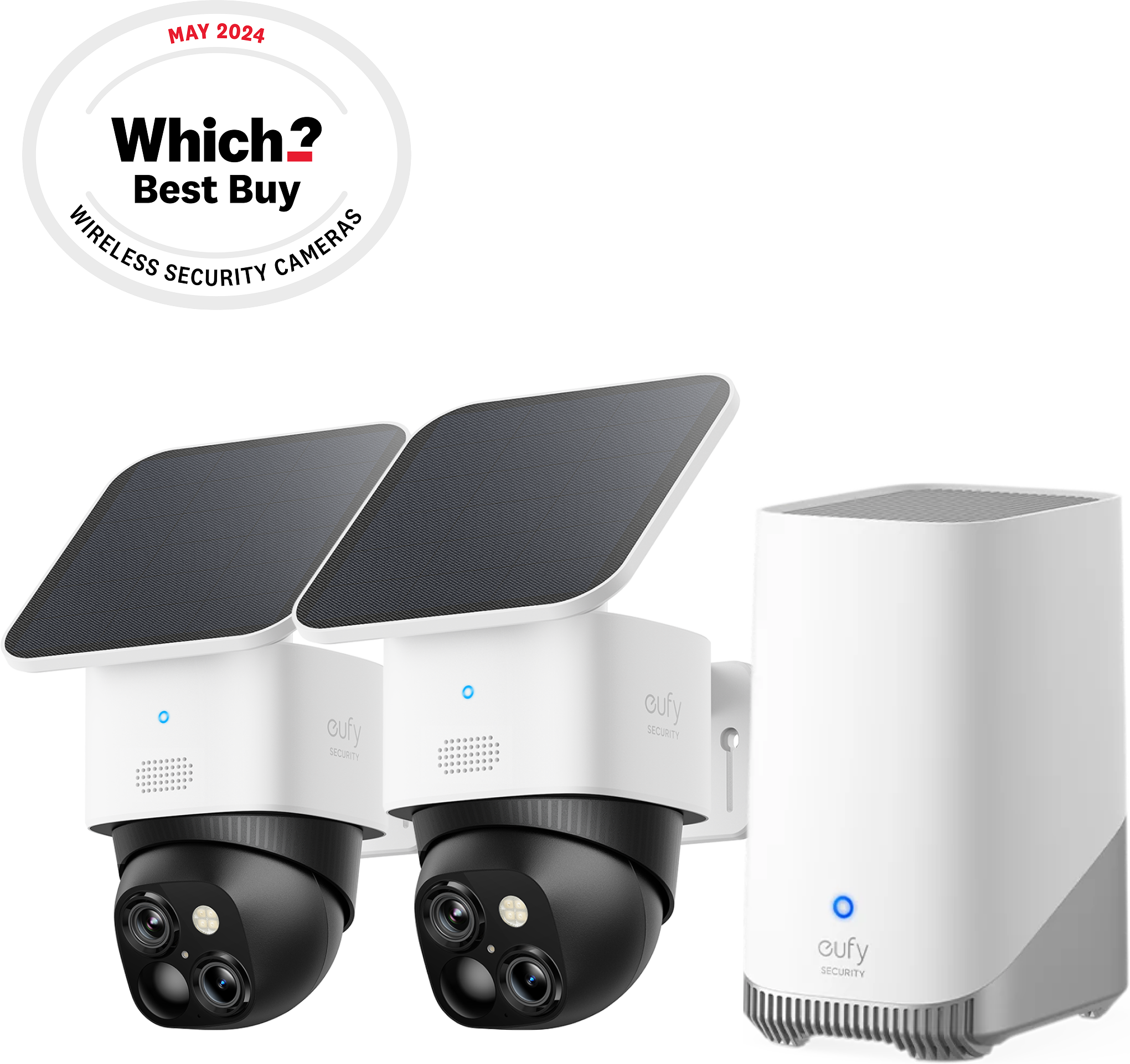 eufy SoloCam S340 (2-Cam Pack) + HomeBase S380 White