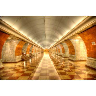 Papermoon "ARCHITEKTUR-METRO STATION MOSKAU U BAHN TUNNEL PALÄSTE"