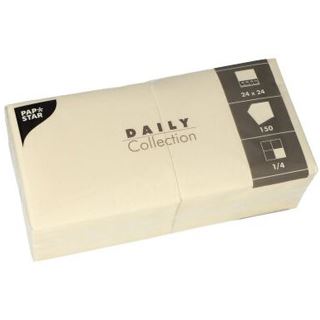 PAPSTAR Servietten Daily Collection champagner 2-lagig 12,0 x 12,0 cm 150 St.