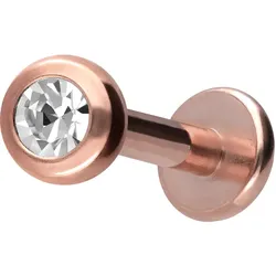 Titan Labret mit Innengewinde KRISTALL