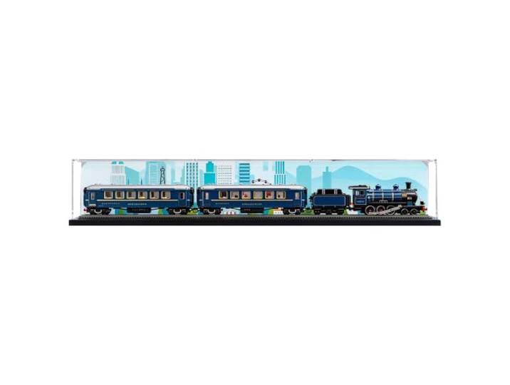 Vitrine kompatibel mit Le-go 21344 Orient Express Sets (b) Staubdichte Vitrine Box, Heimaufbewahrung, kompatibel mit Le-go 21344 Orient Express (nur Box)