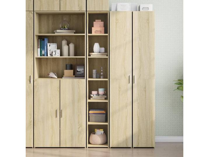 Meuble haut SONOMA-Eiche 30x41x185 cm en bois, meuble de rangement spacieux et haut pour cuisine, salon, couloir, garde-manger, organisation et présentation d'objets divers