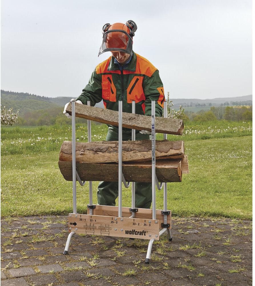 Sägebock WOLFCRAFT "bis 150 kg", silber (silberfarben), B:70cm T:67,5cm, Böcke, Sägebock silberfarben Einheitsgröße