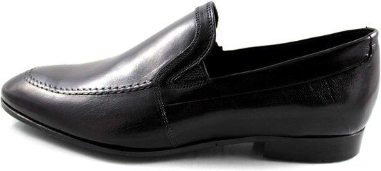 Herren Hausschuhe Schwarz - Slipper für Business und Freizeit - Lederschuhe mit Stil und Komfort, Größe 44 EU