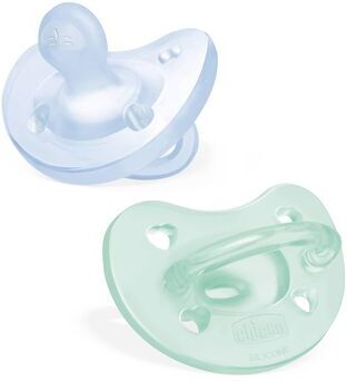 Chicco Pack Chuchas Physio Soft Azul 2-6M 2 un