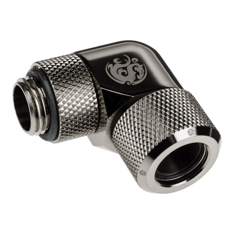 Bitspower Advanced Multi-Link Adapter Anschluss 90 Grad G1/4 Zoll AG auf 12mm AD Hardtube - drehbar,