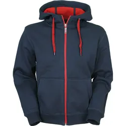 James & Nicholson  Herren Bonding Jacke Doubleface Jacket, navy/red, XL