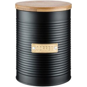 Typhoon Kaffeedose Otto Collection Coffee, aus Metall, luftdicht, schwarz, rund, 1,4 Liter