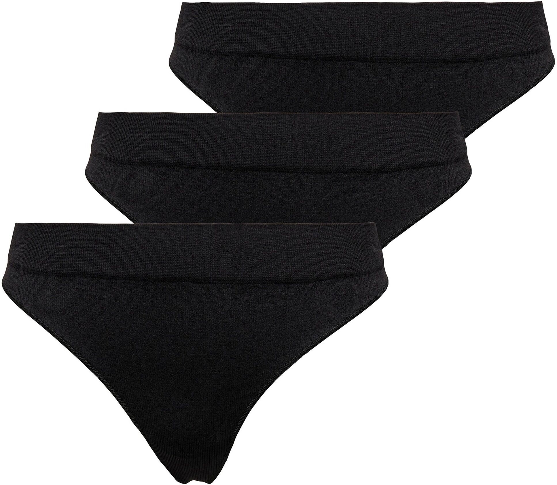 String ONLY "String ONLCHLOE LACE THONG 3er Pack", Damen, Gr. S, schwarz, Obermaterial: 94% Polyamid PA. 6% Elasthan EL., Unterhosen String
