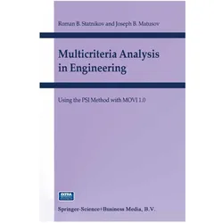 Multicriteria Analysis in Engineering, Fachbücher von J B Matusov, R B Statnikov, R. B. Statnikov