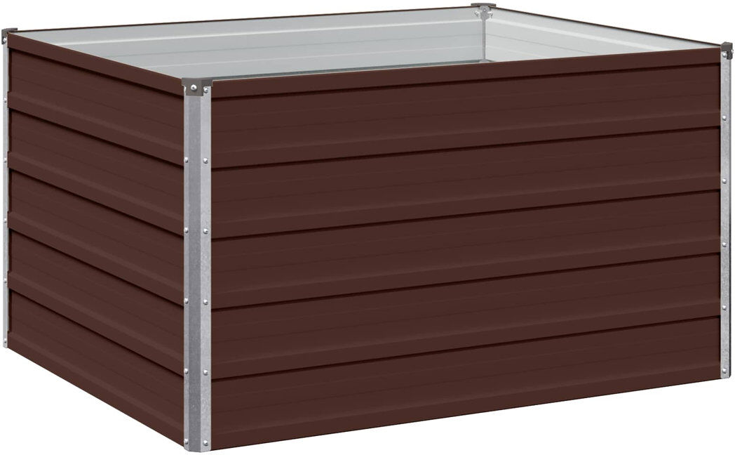 Rio Outdoor Raised Garden Bed Brown 55cm H x 100cm W x 80cm D