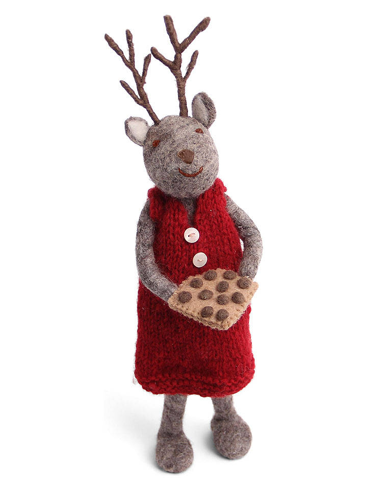 Gry & Sif Dekofigur "Deer" in Rot - (H)34 cm - onesize