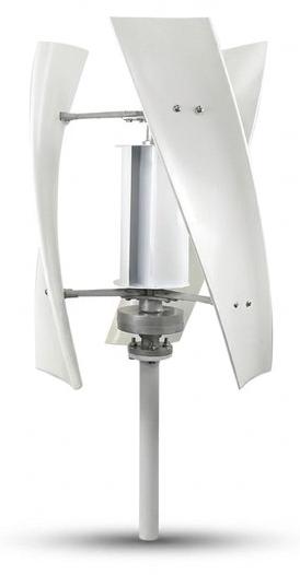 Dauerhaftes Windenergie-Set - 3000W - Aluminium - Weiß - 24V - Inverter-System